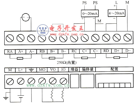 EM235模擬量擴展模塊連線圖