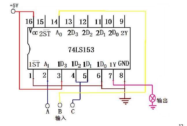 74LS153實現三人表決電路(4種方式實現三人表決電路)