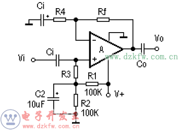 lm324反相交流放大器電路圖